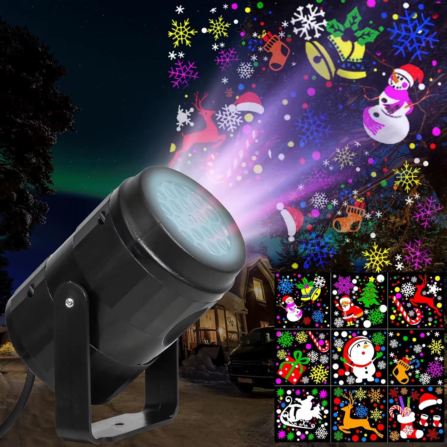 16 Patterns Christmas Projector Lights 