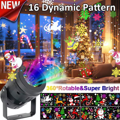 16 Patterns Christmas Projector Lights 