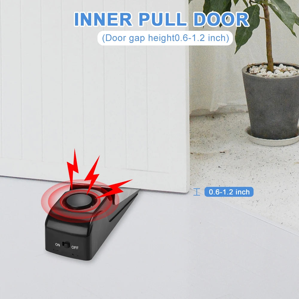 120 Db Anti-Theft Burglar Stop System Security Home Alarm System Door Block Blocking Home Wedge Stopper Shaped Safety Stopper