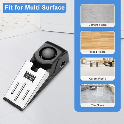 120 Db Anti-Theft Burglar Stop System Security Home Alarm System Door Block Blocking Home Wedge Stopper Shaped Safety Stopper